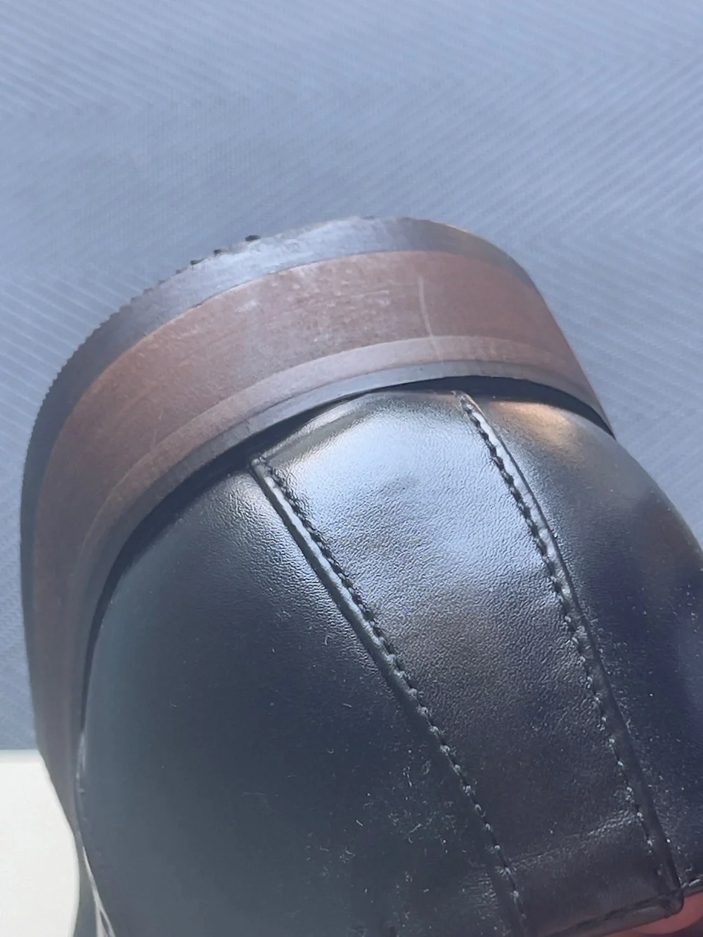 Gino Vitale Black Leather Wingtip Derby Shoes